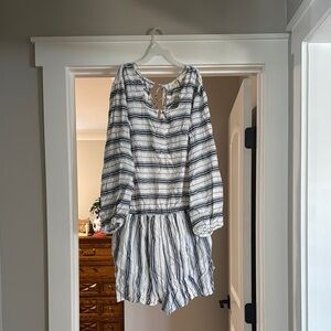 Kori Striped Black and White Jumpsuit